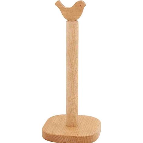 Porte-serviettes de cuisine en bois avec base et porte-rouleau de papier essuie-tout (1/3)