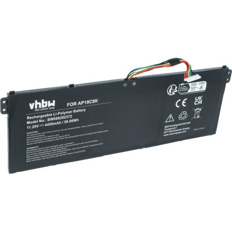 vhbw Akku kompatibel mit Acer Chromebook 314 C933-C9J5 Notebook (4450 mAh, 11,25 V, Li-Polymer) (1/5)