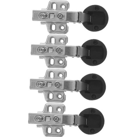 Charnières pour portes vitrées (lot de 4) en acier laminé à froid argenté pour vitrines (1/5)