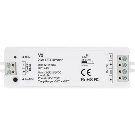 Controller Striscia LED CCT 2 Canali per Controllo Remoto RF CCT (1/5)