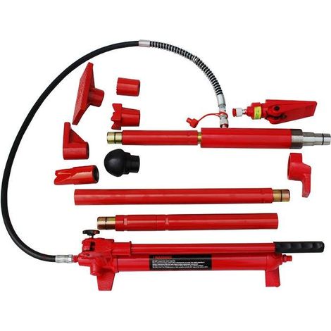 Varan Motors – Kit de redressement et débosselage carrosserie 10T NEPPJ04 – Presse hydraulique avec vérin haute pression – Malette de transport incluse (1/5)