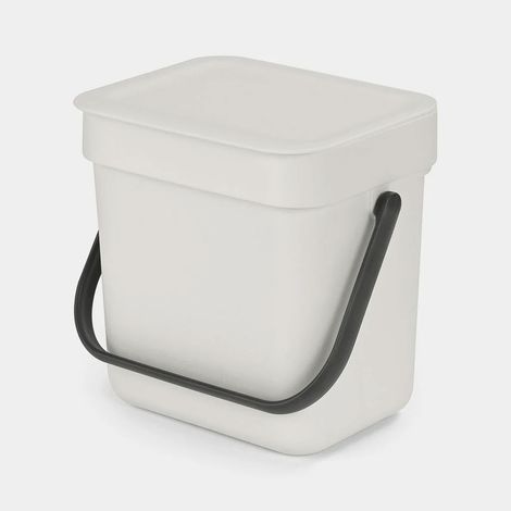 Brabantia Sort e Go Contenitore per Rifiuti Grigio Chiaro 3 Litri (1/5)