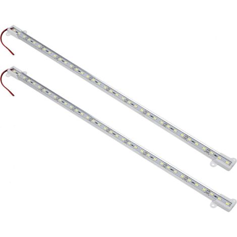 2 barres lumineuses rigides en aluminium blanc, 50 cm, 12 V, 36 LED SMD 5050, 12 V (1/5)