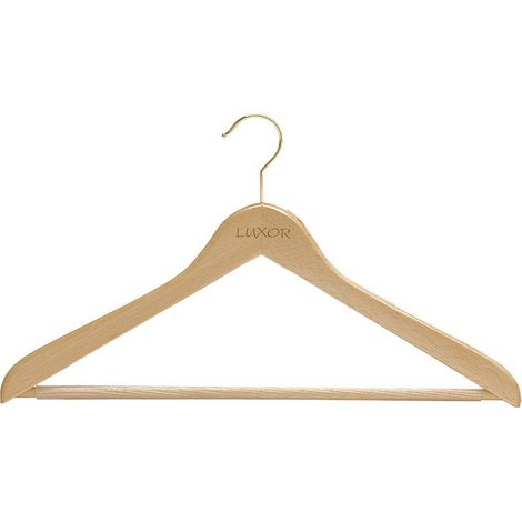 Cintre Galbé Bois Naturel Luxor Sergent 45cm - MONDEX