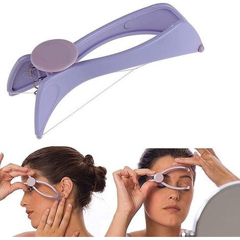 Appareil d'épilation - Épilateur visage - Épilation au fil - Manuel - Système d'épilation des sourcils, du visage et du corps - Épilateur - Violet-AquaForge (1/5)