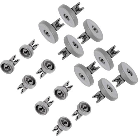 Lot de 16 roulettes (8 paniers supèrieur et 8 panier supérieur d'origine (50286967000, 50286965004) Lave-vaisselle AEG, ARTHUR MARTIN, ARTHUR MARTIN ELECTROLUX, ELECTROLUX, FAURE, IKEA, IKEA ELECTROLU