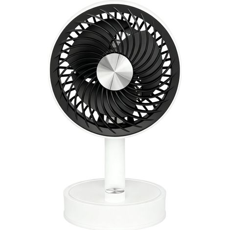 Ce nouveau mini ventilateur de bureau blanc est puissant, possède un design simple, est portable, facile à utiliser et peut être chargé via USB. (1/5)