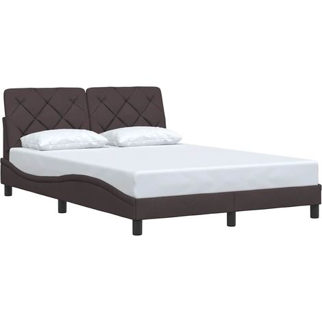 Maison Exclusive - Giroletto senza Materasso Marrone Scuro 140x190 cm Tessuto