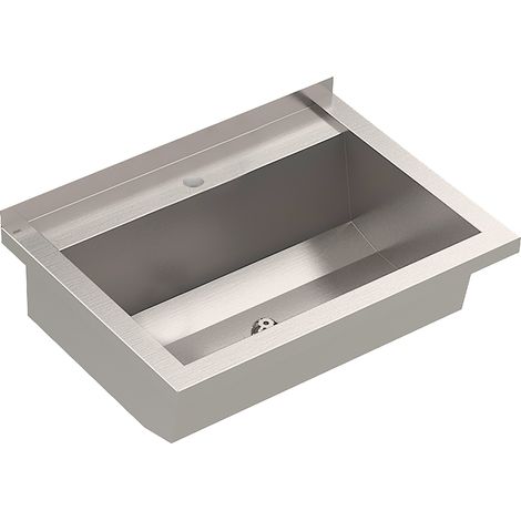 KWC AR Waschrinne, PLANOX, Edelstahl,  W.-Mont., 600x210x442 mm, m. Arm-bank
