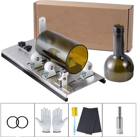Coupe-bouteilles en verre DIY, taille ajustable, machine à couper les bouteilles en métal pour la création de décorations et de souvenirs à partir de bouteilles de vin. (1/5)