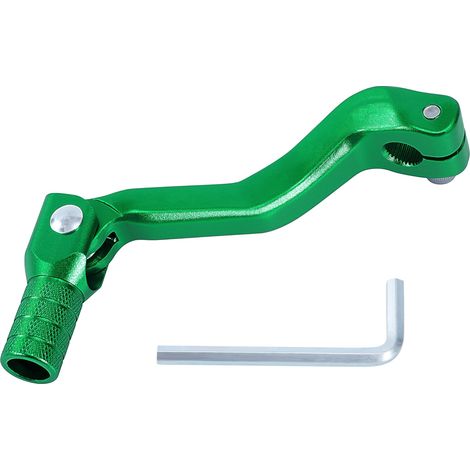 Motorcycle Gear Shift Lever Folding Aluminum Gear Shift Lever for Motocross ATV Pit Bike Motocross 4 Stroke 50cc 70cc 90cc 119x52mm Green