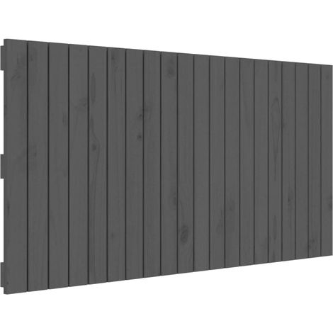 Tête de lit accessoire couchage chambre à coucher meuble murale 127,5 x 3 x 60 cm bois massif gris TDL0202665