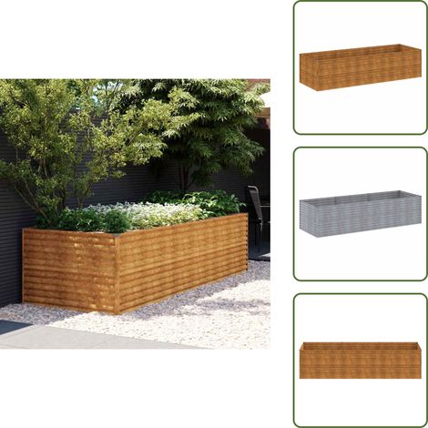 The Living Store Hochbeet 290x100x69 cm Cortenstahl - Gartengestaltung (1/5)