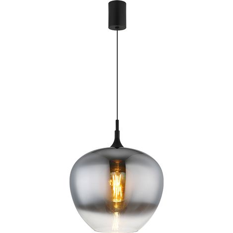 Hängeleuchte Pendelleuchte Wohnzimmer Höhenverstellbar Schwarz Metall Ø 40 cm (1/5)