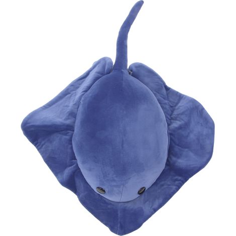Peluche Animal Océanique Ultra Douce Compagnon de Sommeil Garnissage Coton Oreiller Animal Marin 52cm Bleu (1/5)