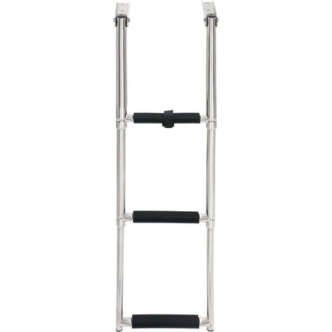 Échelle d'embarquement pliable 3 marches Acier inoxydable CFW43886 (1/5)