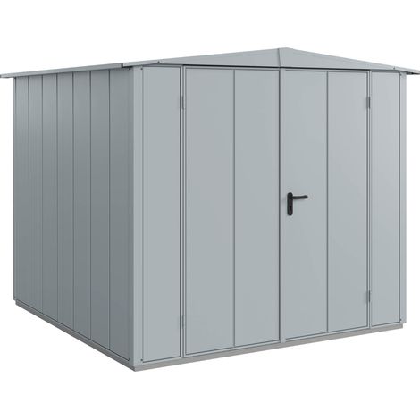 Hörmann Metall-Gerätehaus Berry Modern mit Satteldach Typ 2, 259 x 248 cm, fenstergrau, 6,4 m², 2-flüglige Tür (1/5)