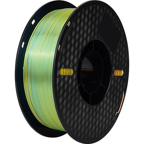 KINGROON 3D-Drucker PLA-Filament 1 kg 1,75 mm Dreifarbiges Seiden-PLA-Filament 3D-Druckmaterial Degr-Silk Rot Gelb Blau-