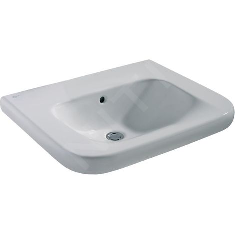 Lavabo CONTOUR 21 accessible en fauteuil roulant, 600 x 555 x 175 mm sans trou pour robinet et trop-plein blanc IDEAL STANDARD (1/2)