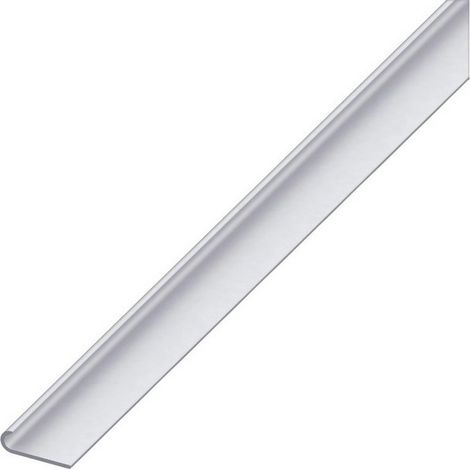 5PZ PROFILO PER BORDI UNGHIETTA ALLUMINIO Argento Satinato mm. 25x5,8x1 mt. 2