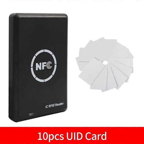 Lecteur-graveur de cartes NFC 13,56 MHz IC M1 S50, duplicateur de cartes RFID à induction intégré, lecteur de cartes avec logiciel de copie, 10 cartes UID (1/5)