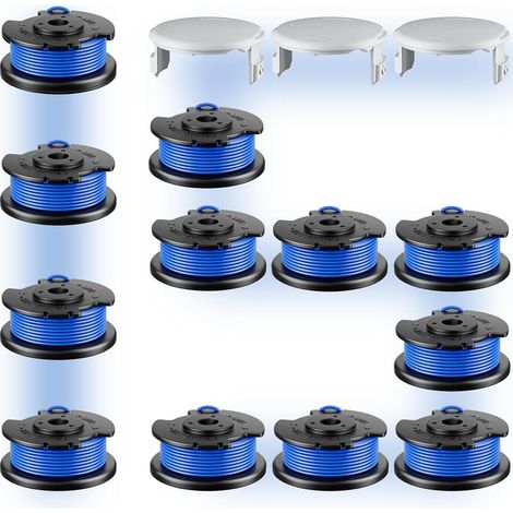 12+3-teiliges Set für Ryobi AC14RL3A Spulen/AC14HCA Spulenkappen, Rasentrimmer und Spulenschneider.