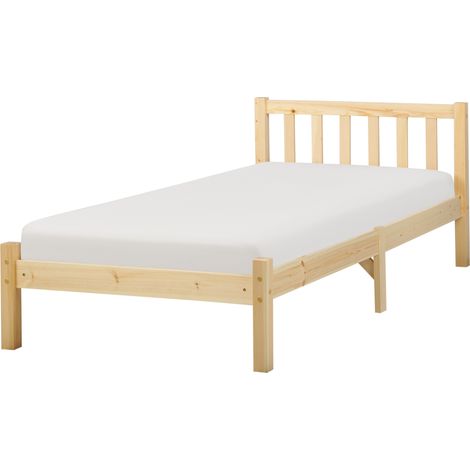 Cama con somier moderna de madera de pino clara 90 x 200 cm Florac (1/5)