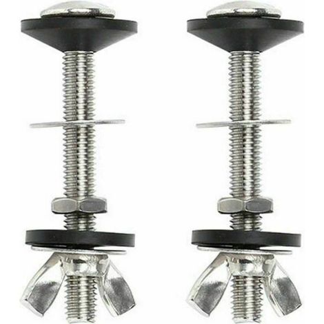 Lot de 2 boulons de rservoir de chasse deau en acier inoxydable fixation universelle pour cuvette de WC TIRELIRE (1/4)