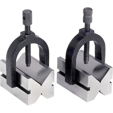 Paire de blocs en V ø 30 mm - étriers de serrage réglables MW Tools VBL3001