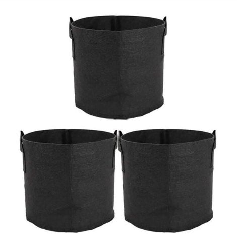Sac de Plantation 3 pièces Sacs à Plantes en Non tissé Aération Tissu Pots Respirant Sac avec Poignées pour Jardin Maison (1/4)