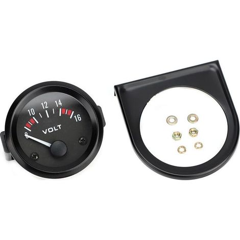 Voltímetro universal para coche de 12 V, medidor de voltaje de 52 mm/2 pulgadas, 8-16 V BX100007