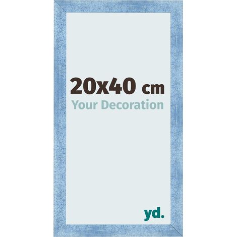 yd. - Cadre photo 20x40 - Bleu Brillant Patine - MDF - Pisa (1/5)