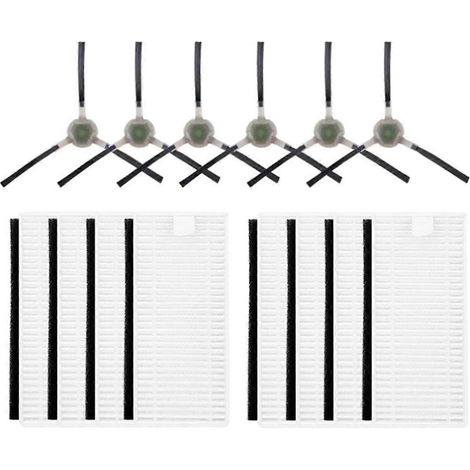 14 pièces détachées pour aspirateurs robots M201, U180, M571, M200, M500, M501, M520, T700 et T800 : filtres HEPA et brosses latérales (1/5)