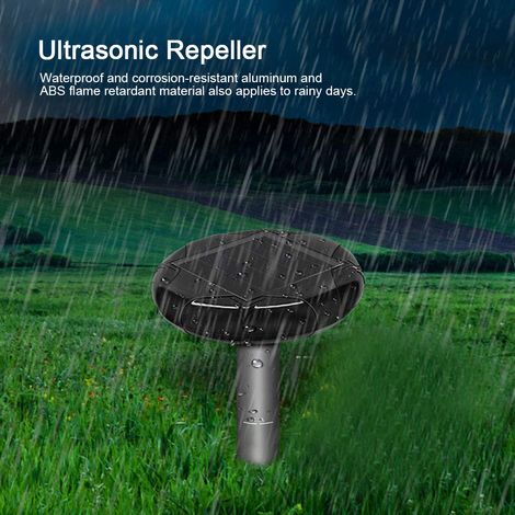 Répulsif de souris à énergie solaire Répulsif de serpent de rats de vibration ultrasonique pour l'extérieur.