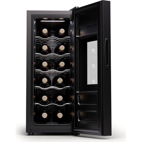 Klarstein Silent Nevera par vino 12 Uno Slim 30 L / 12 botellas 5-18 °C Touch