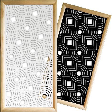 AIM - Modules décoratifs en bois et PVC - Couleur : blanc - Dimension : 47x94 cm (1/4)