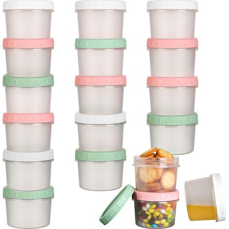 18Pcs Boîtes Alimentaires Plastiques 200ml Boîte Plastique Alimentaire Avec Couvercle, Boîte De Conservation Alimentaire, Petites Boites Congelation Alimentaires Empilable (1/5)