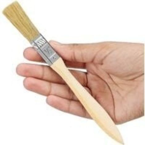 Pinceau Peinture 10 mm (Lot de 12) - Pinceau Plat Professionnel avec Manche en Bois - Pinceau Peinture Murale Interieur et Extérieur, Teintures, Vernis, Colles et Bricolage
