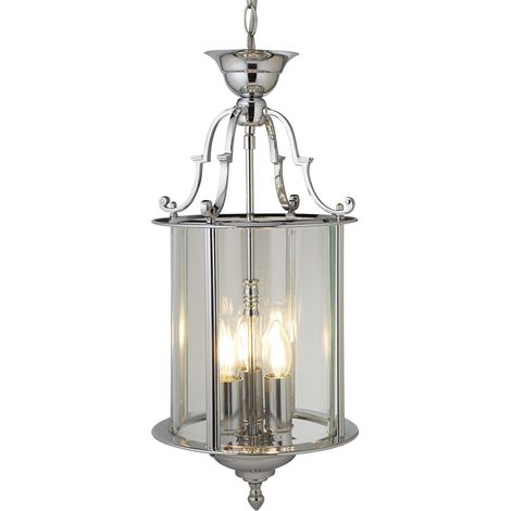 Lampadario Industrial-Nordico Balls Adjustable Cromo Vetro 3 Luci E14 (1/5)