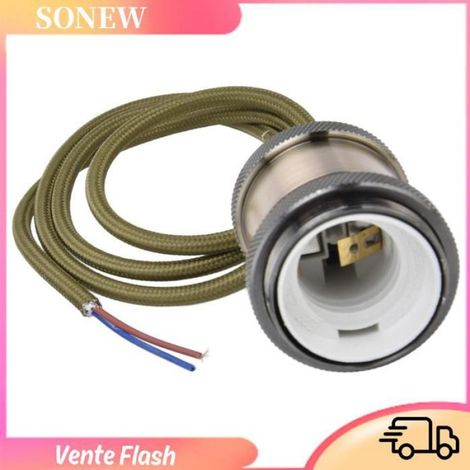 Sonew support de lampe Douille E27 avec cordon, luminaire suspendu Vintage, pour chambre à coucher Couleur Laiton Antique (1/5)