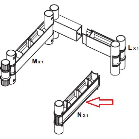 R CINTURA N X ARMADIO TERRY WAVE 1A 35X44X181H T/P 2350RUW- 1,0 pz