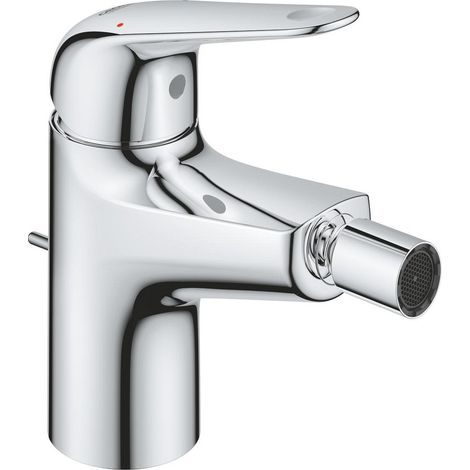 Grohe – Mitigeur monocommande pour bidet finition chromée – Levier métallique – Cartouche céramique 28 mm – Limiteur de température – 24332001