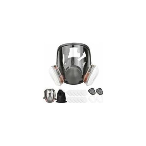 Masque complet 16 en 1 Masque complet en silicone 1 corps de masque + 2 x cartouches filtrantes 3 + 2 x bouchons de filtre + 10 tampons filtrants + 1 sac de rangement