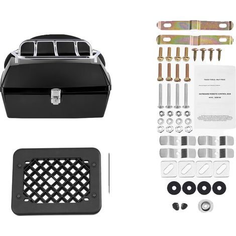 Baúl para motocicleta, capacidad de 48 L, diseño impermeable, 48 L (1/2)