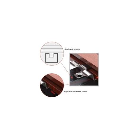 QORVA-Lot de 100 clips de fixation pour terrasse composite avec vis en acier inoxydable (hauteur 1 cm)