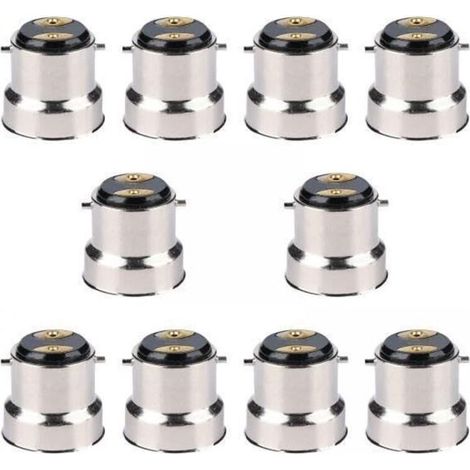 Lot de 10 Douilles de Lampe E27 Vers B22, Douille de Base de Lampe, Support de Lampe Convertisseur (1/4)