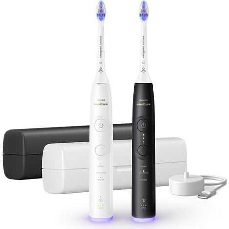 Philips - Sonicare White & Black Electric Toothbrushes Series 6500 HX7419/01