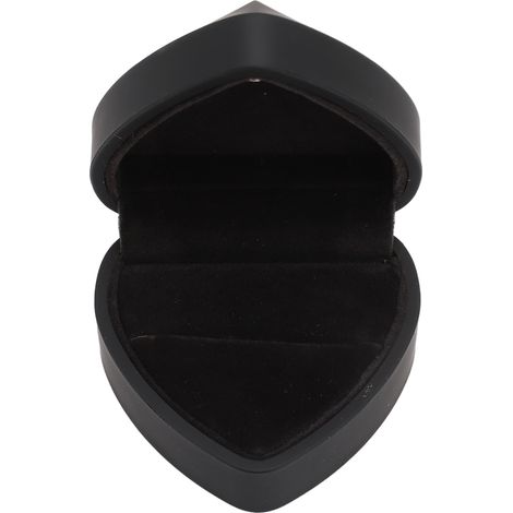 Ringbox mit LED-Beleuchtung, herzförmig, wasserdicht, exquisites Schmuckkästchen, romantische Schmuckvitrine für Heiratsantrag, Verlobung, Hochzeit, Schwarz (1/5)