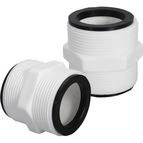 Applicable Lot de 2 adaptateurs de tuyau de piscine de 3,8 cm compatible avec tuyau de pompe de piscine hors sol de 3,8 cm avec 2 joints d'étanchéité (1/5)
