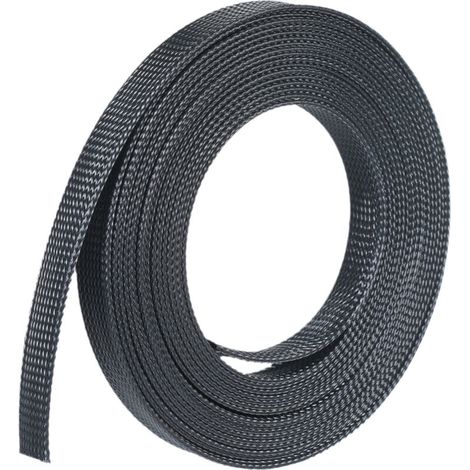 Gaine de protection tressée extensible de 21 pieds et 1 pouce (25 mm) pour câbles automobiles, téléviseurs, ordinateurs et autres appareils domestiques (1/5)